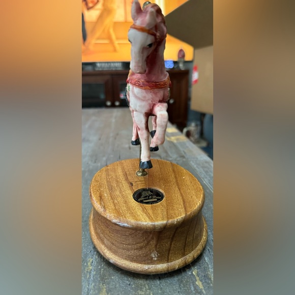 Albert E. Price Carousel Collection Horse Music Box Wood Base Limited Edition - Picture 3 of 6